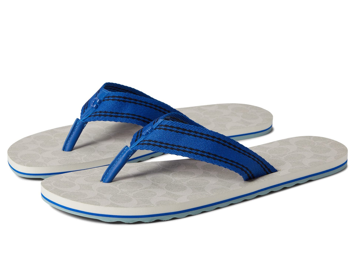Coach Signature Webbing Flip-Flop Blue Fin 8 D (M)