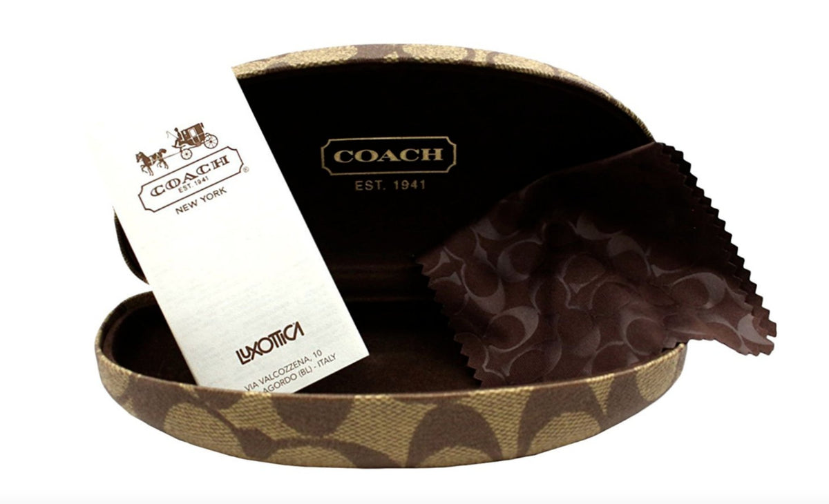 COACH HC6083-5357 Eyeglasses, Dark Vintage Tortoise/Crystal Teal Frame 52mm w/Clear Demo Lens