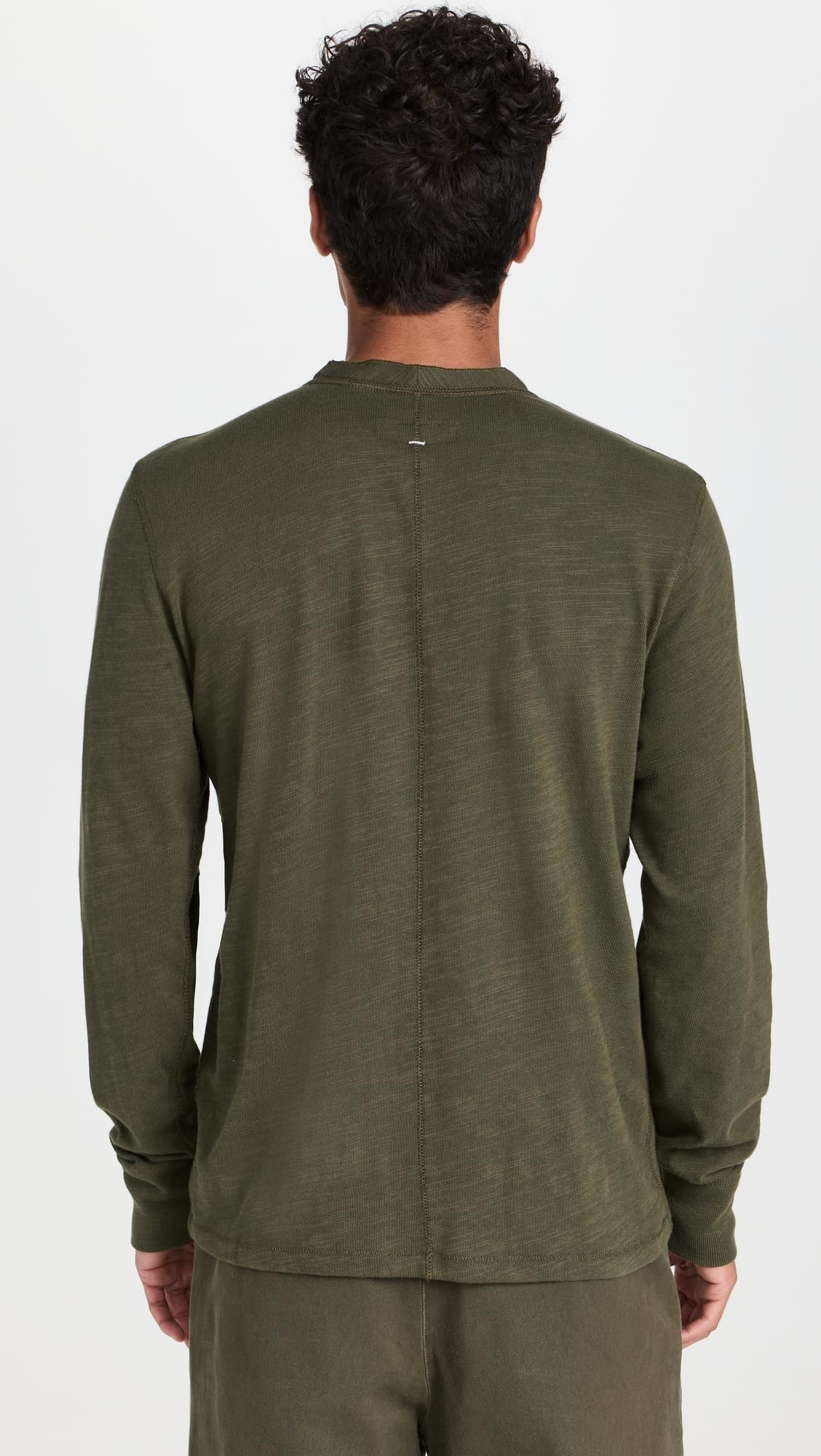 rag & bone Men's Classic Flame Henley, Forgreen, Green, XL
