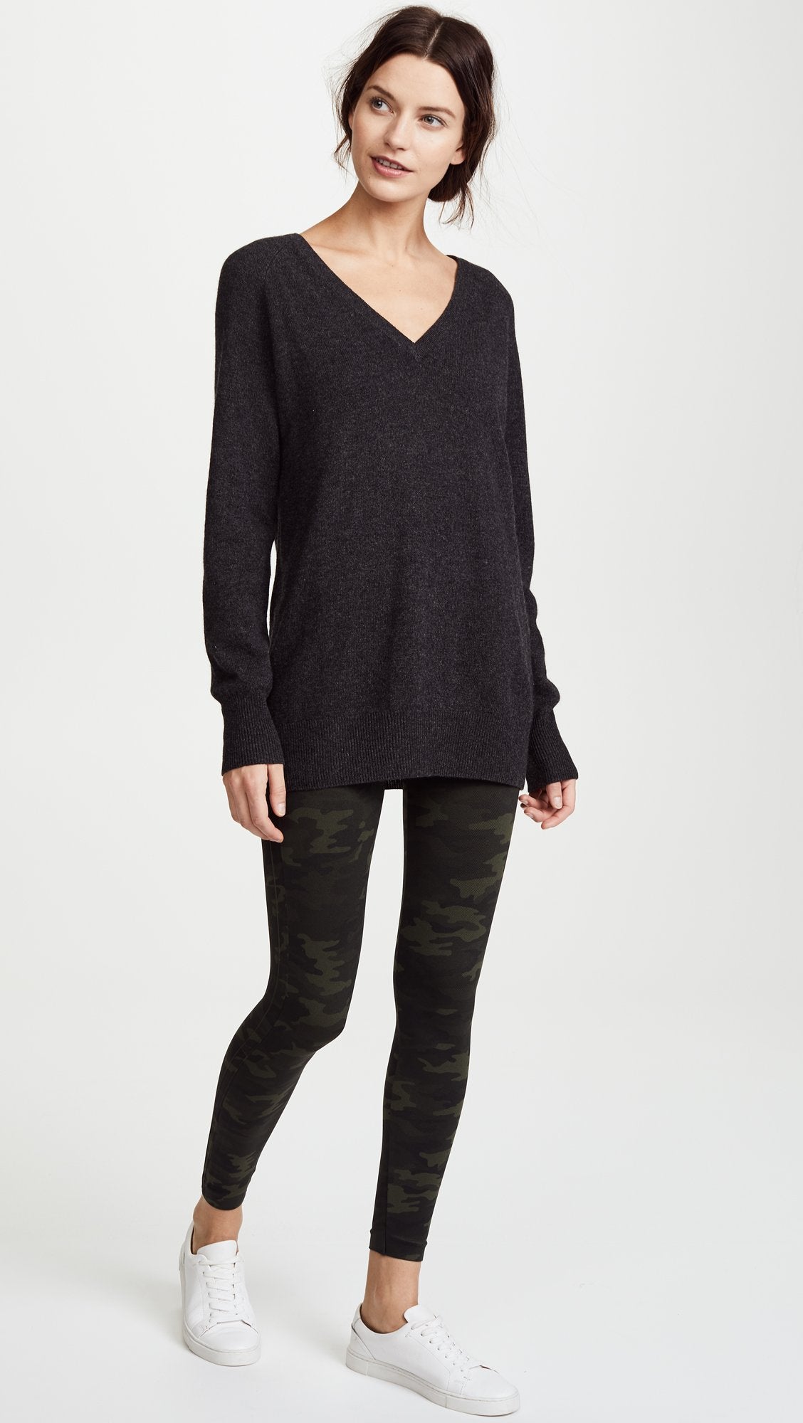 SPANX Women's Seamless Camo Leggings, Green Camo, XS