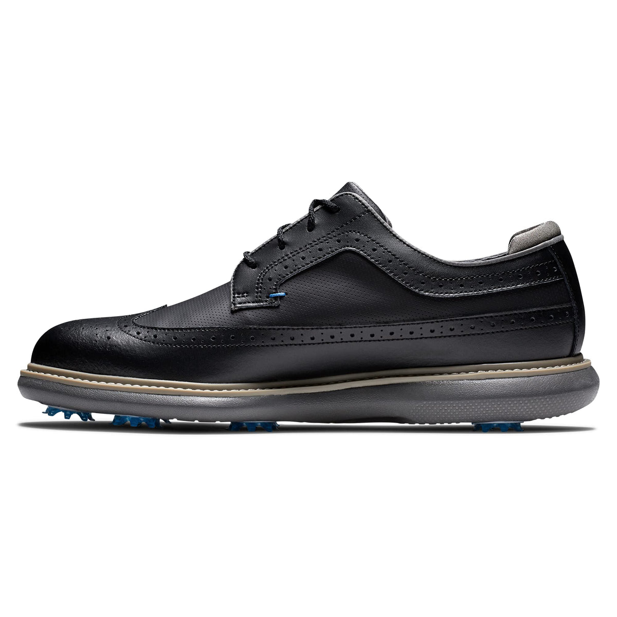FootJoy Men's Traditions-Shield Tip Previous Season Style Golf Shoe, Black/Black/Grey, 10.5