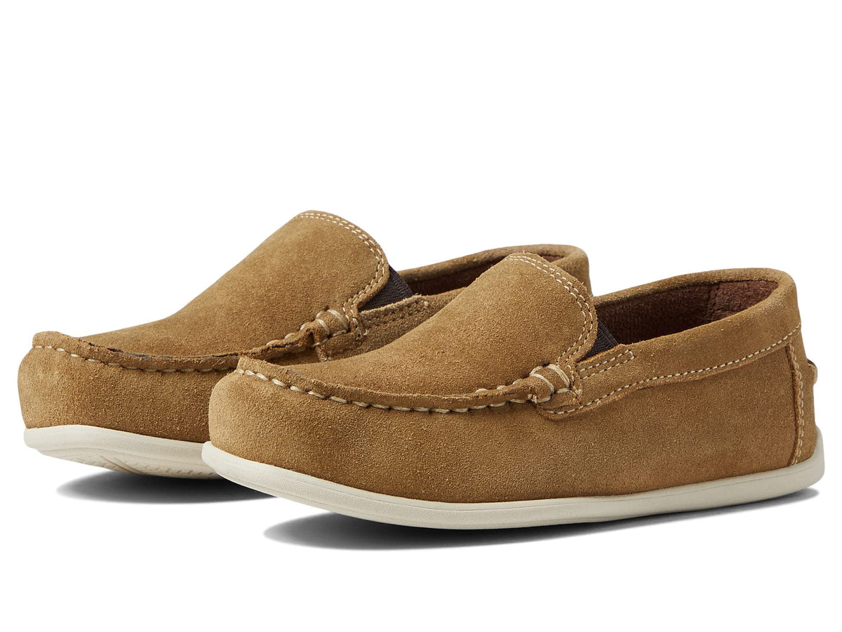 Florsheim Boy's Jasper Venetian Jr. (Toddler/Little Kid/Big Kid) Khaki Suede 5 Big Kid M