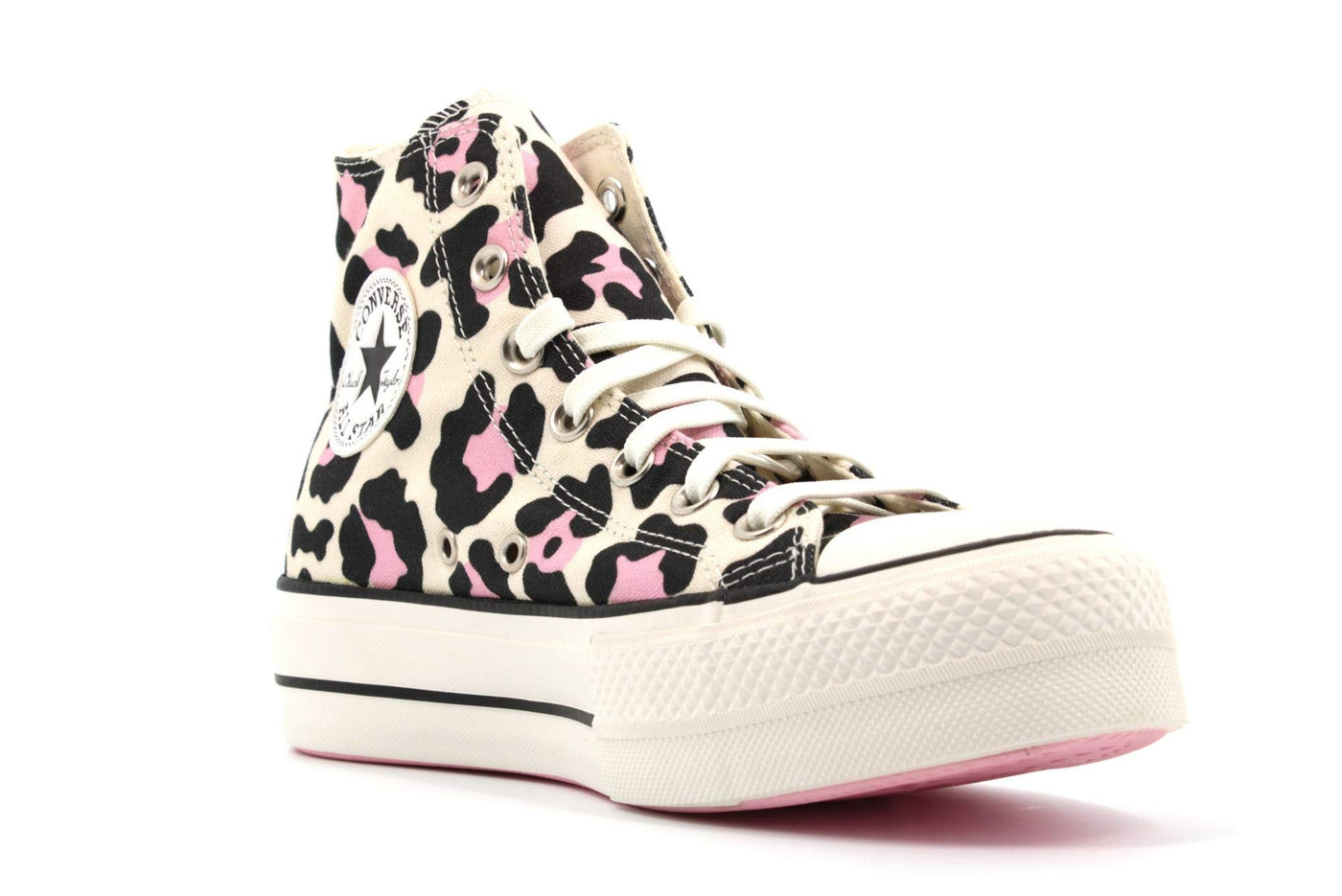 Converse Women's Lift Canvas High Top Platform Sneakers, Leopard Print, 11 US