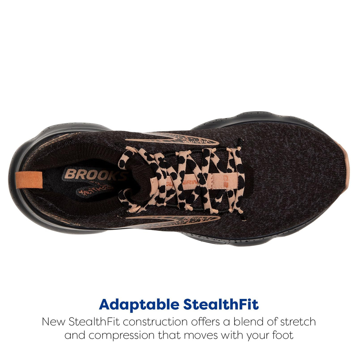 Brooks Women’s Glycerin StealthFit 20 Neutral Running Shoe - Black/Ebony/Maple - 12 Medium