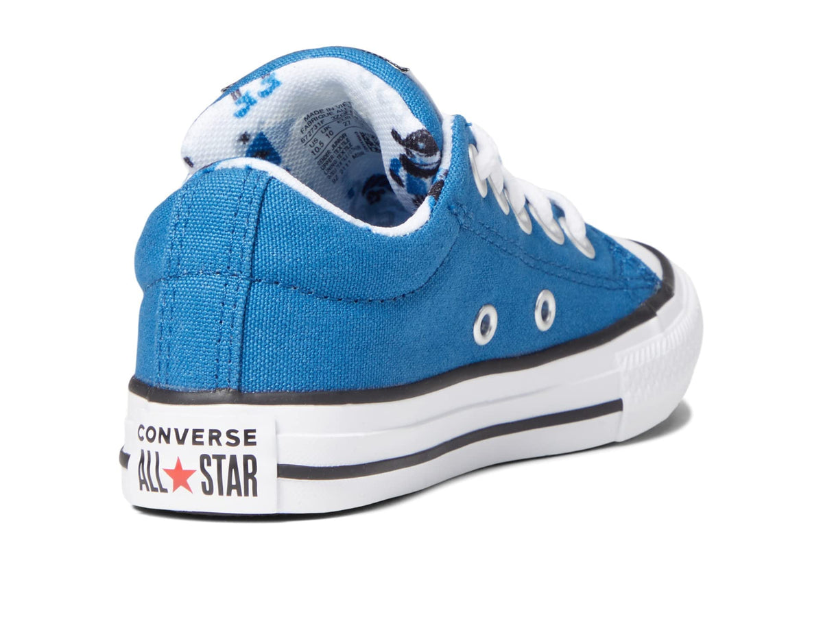 Converse Boy's Chuck Taylor® All Star® Street Pirate Print Slip (Little Kid/Big Kid) Dark Marina Blue/White/Black 5 Big Kid M