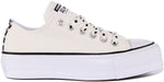 Converse Womens All Star Lift Ox Egret/Black/White Size 7.5