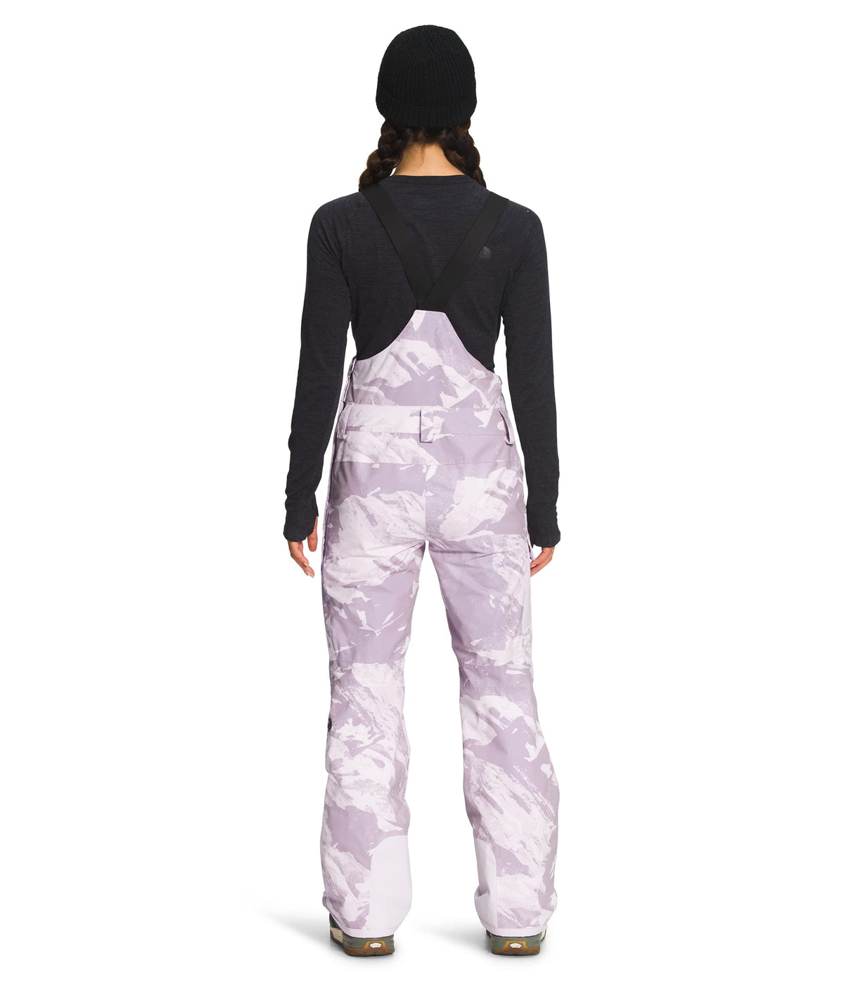 THE NORTH FACE Freedom Bib Pant - Women's Lavender Fog Tonal Mountainscape Print, S/Short