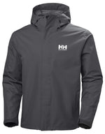 HELLY HANSEN Men's Seven J Waterproof Windproof Breathable Rain Jacket, 964 Charcoal, Small
