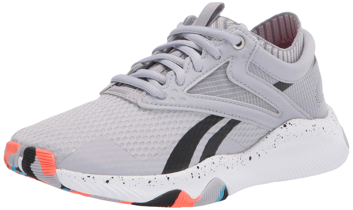 Reebok womens Hiit Cross Trainer, Cold Grey/Orange Flare/Radiant Aqua, 5.5 US