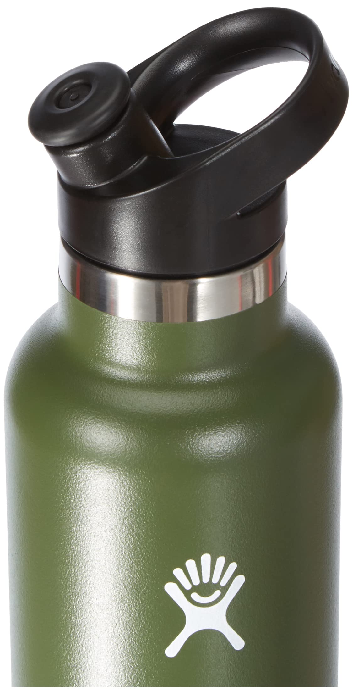Hydro Flask 21 oz. Standard Mouth Water Bottle with Sport Cap- Stainless Steel, Reusable, Vacuum Insulated Olive