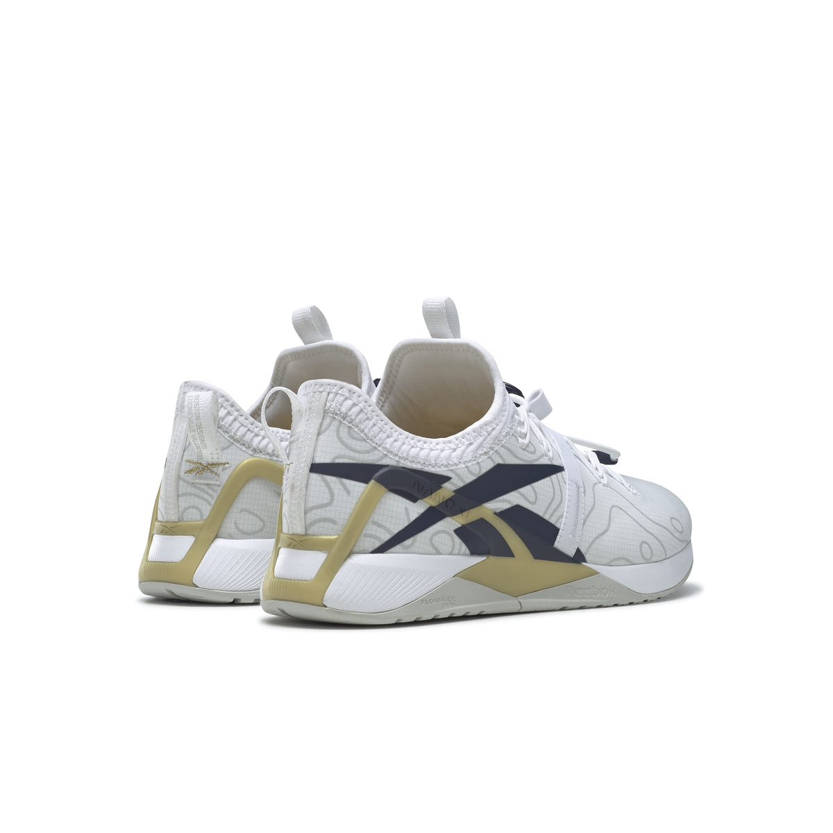 Reebok Men's Nano X1 FTWR White/Vector Navy/Gold Met 12 D