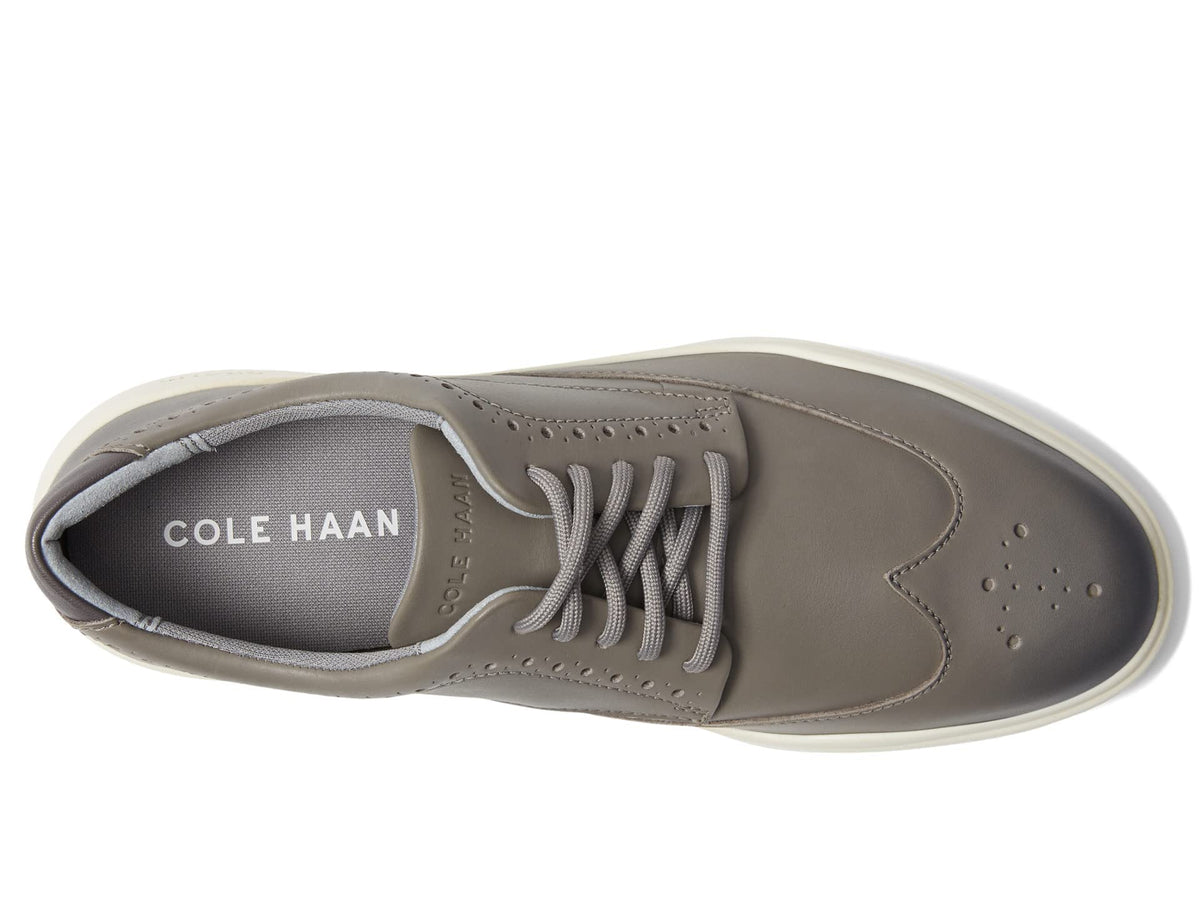 Cole Haan Men's Grand Crosscourt Wingtip Sneaker, Ironstone Nubuck/Ivory, 7