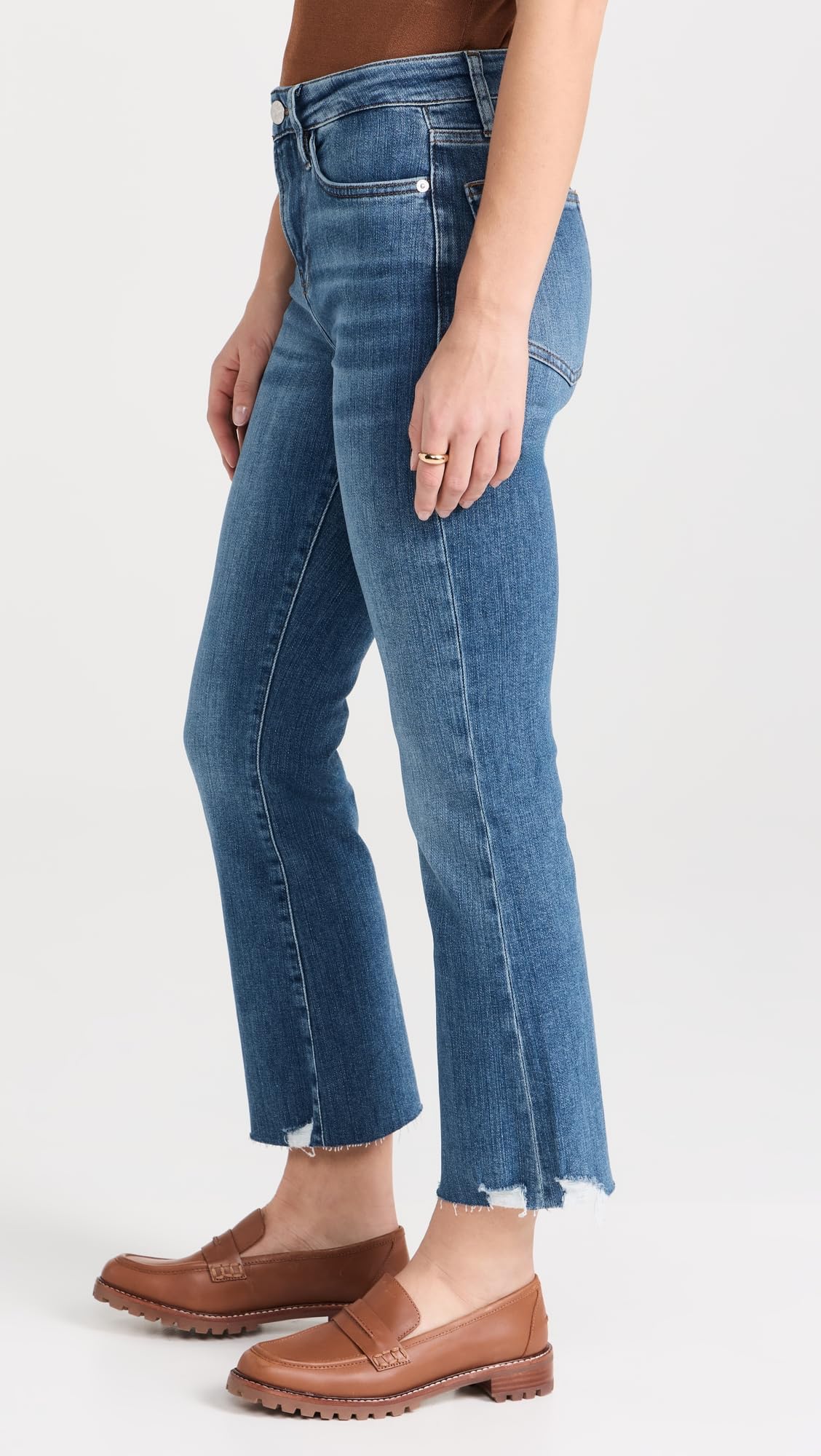 FRAME Women's Le Crop Mini Boot Jeans, Jetty Modern Chew, Blue, 28