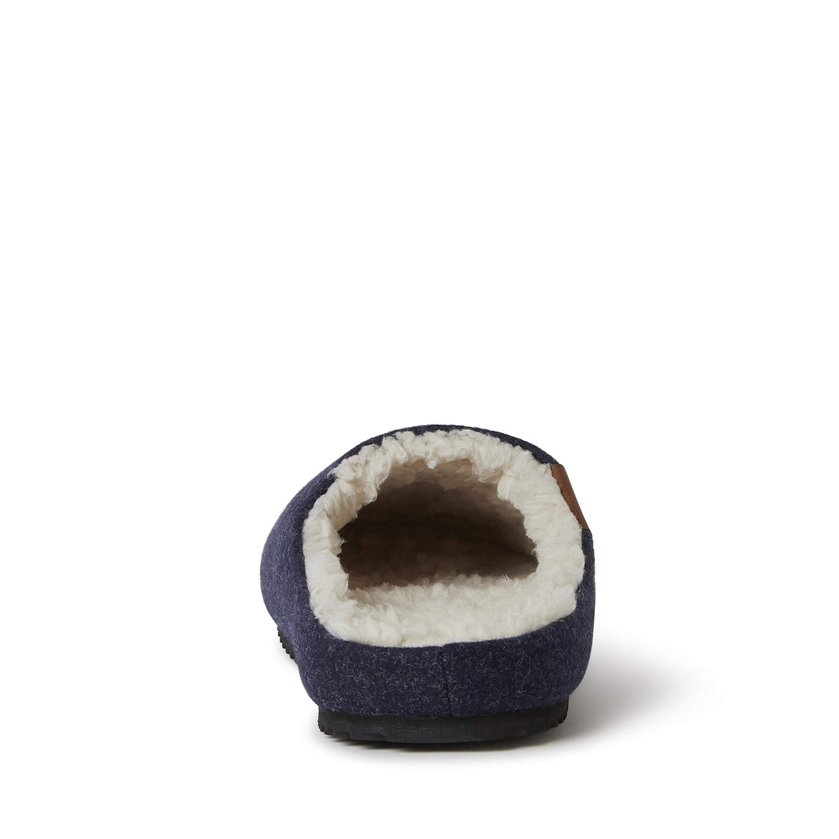 Dearfoams Men's Microwool Clog with Molded Footbed Slipper, Navy, Small