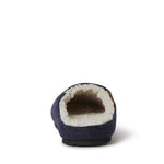Dearfoams Men's Microwool Clog with Molded Footbed Slipper, Navy, Small