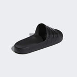 adidas Adilette Aqua Mens Flip Flop Slide Sandal Triple Black - UK 6