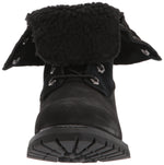 Timberland Women's Authentics Teddy Fleece Waterproof Fold-Down Nubuck Boot 10 Black
