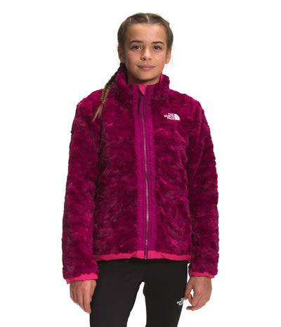 THE NORTH FACE Girls' Reversible Mossbud Swirl Jacket, Cabaret Pink, Small