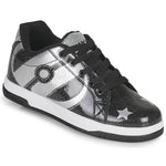 HEELYS Girl's Split (Big Kid) Wheeled Heel Shoe 5 Big Kid Black/Silver Glitter