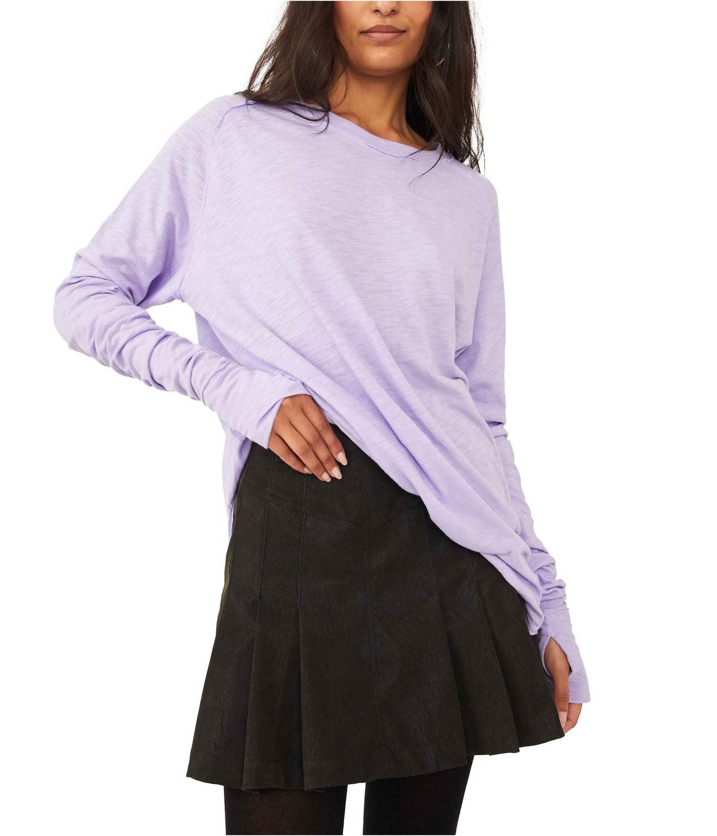 Free People Arden Tee Grape Jelly MD, Medium