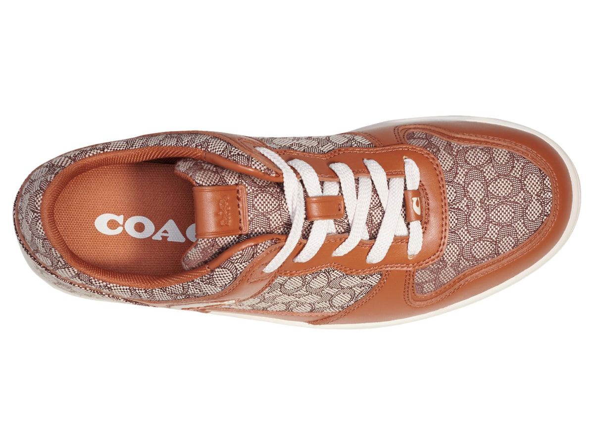 Coach C201 Micro Signature Sneaker Burnished Amber 9.5 D (M)