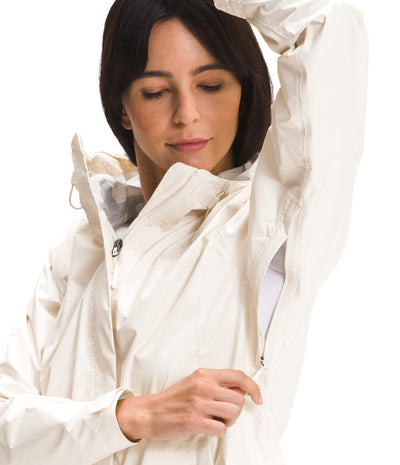 THE NORTH FACE Women’s Venture 2 Waterproof Hooded Rain Jacket (Standard and Plus Size), Gardenia White 1, 3X-Large