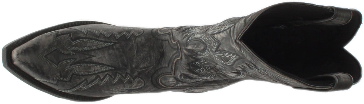 Laredo Mens Garrett Distressed Snip Toe Casual Boots Mid Calf - Black - Size 9.5 2E