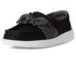 HEYDUDE Girls Wendy Bow Essentials (Toddler) Black 6 Medium