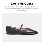 Coach Women's Emilia Metallic Leather Mary Jane Flat, Black, 9