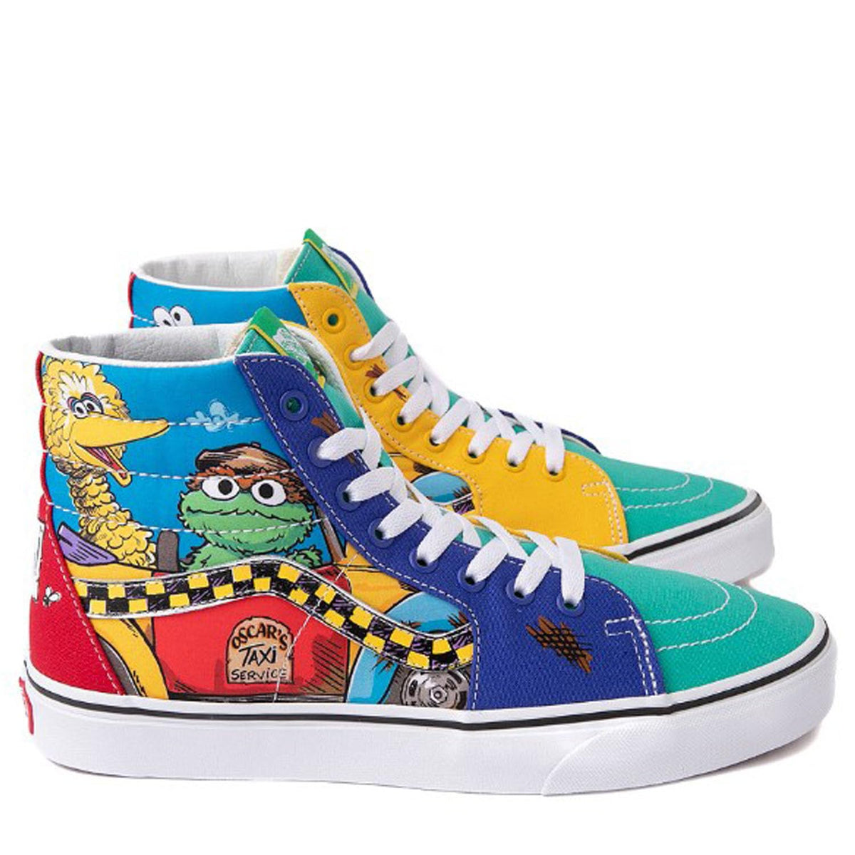 Vans x Sesame Street SK8-Hi Skate Shoe Unisex Canvas Material - Lace-up Closure Style - Multicolor 5.5