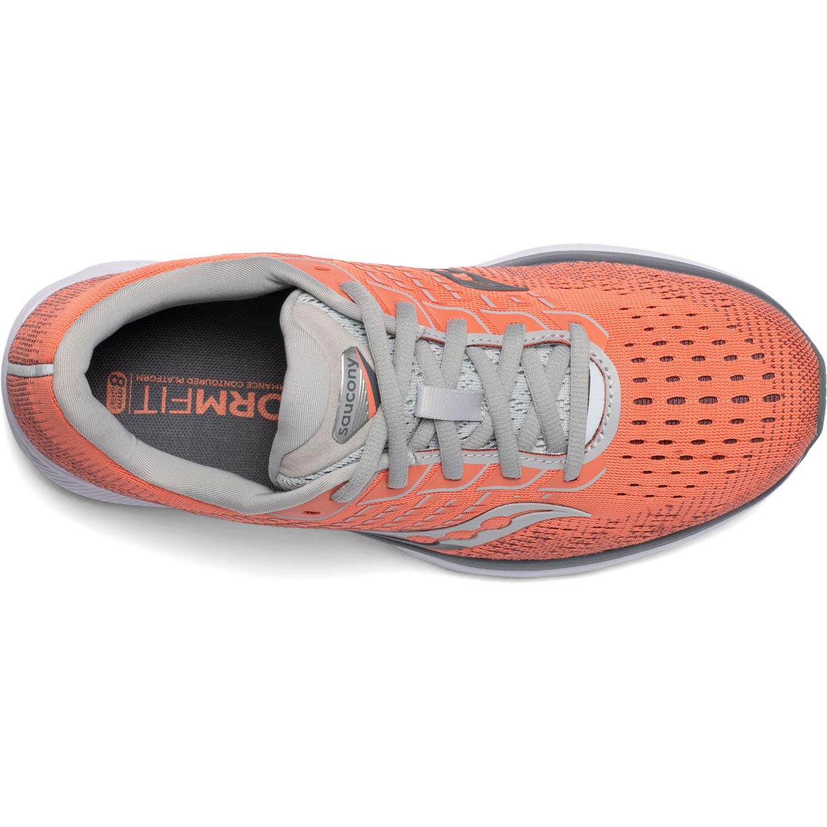 Saucony Women's Ride 13, Coral/Alloy, 11.5 Medium