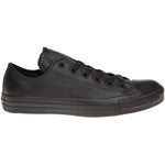 Converse Chuck Taylor All Star Leather Low Top Sneaker, Black Mono, 5.5 M US