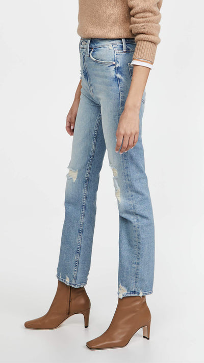 MOTHER Women's High Waisted Rider Skimp, The Confession, Blue, 24