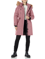 Canada Weather Gear Women's Heavyweight Long Parka Jacket, Pink Haze Natural, X-Large