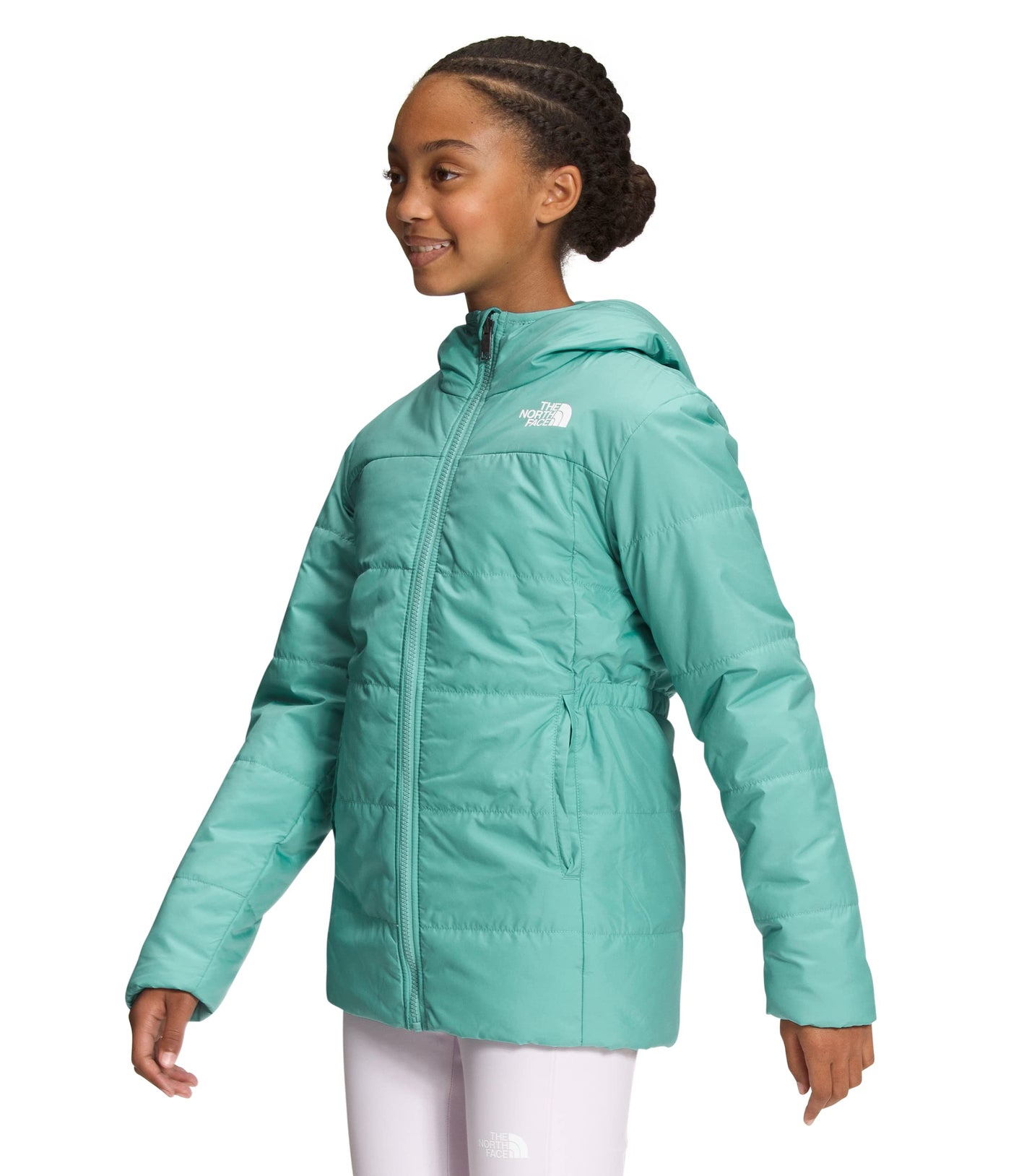 THE NORTH FACE Girl's Reversible Mossbud Parka (Little Kids/Big Kids) Wasabi LG (12 Big Kid)