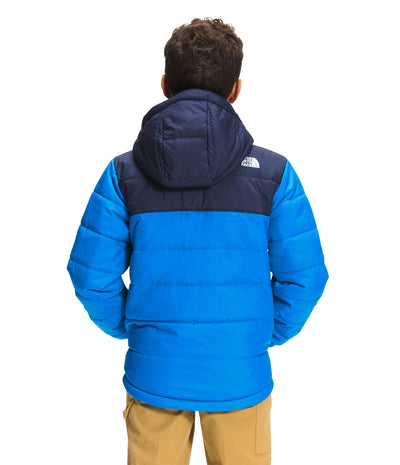 THE NORTH FACE Boys' Reversible Mount Chimbo Full Zip Hooded Jacket, Hero Blue, XX-Small