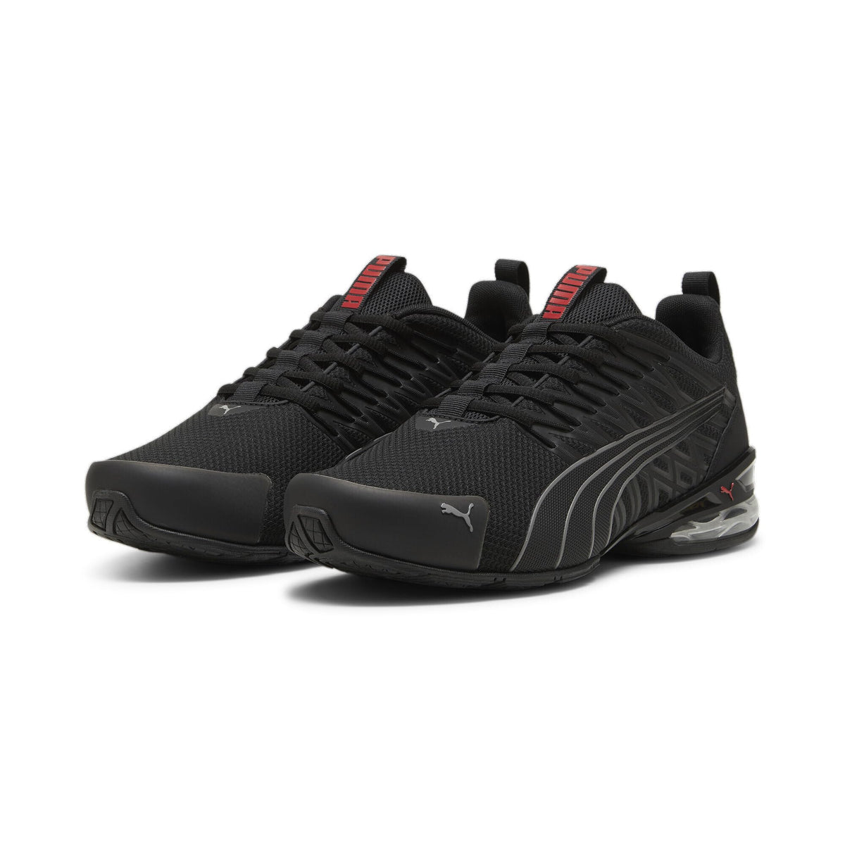 PUMA Mens Voltaic Evo Cross Trainer, PUMA Mens Black-Stormy Slate-for All Time Red, 14