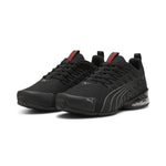 PUMA Mens Voltaic Evo Cross Trainer, PUMA Mens Black-Stormy Slate-for All Time Red, 14