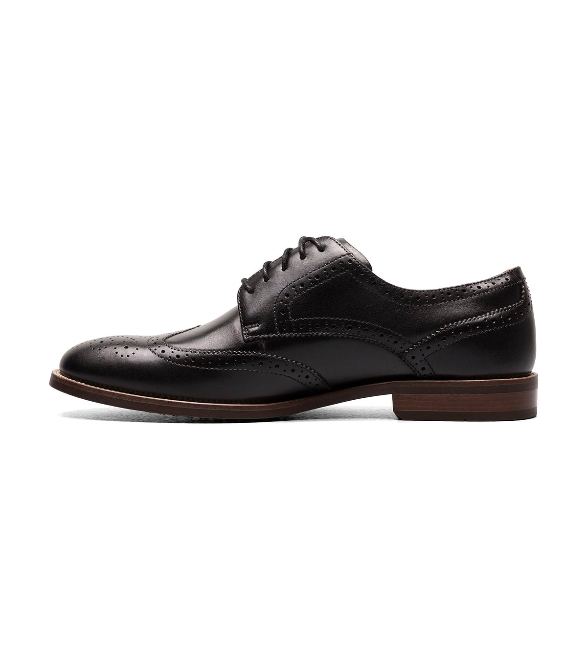 Florsheim Men's Rubano Wingtip Oxford, Black, 10.5 Wide