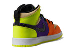Jordan Boy's 1 Mid SE (Little Kid) Volt/Black/Vivid Orange/Team Gold/Electro Purple/Radiant Blue 2 Little Kid M
