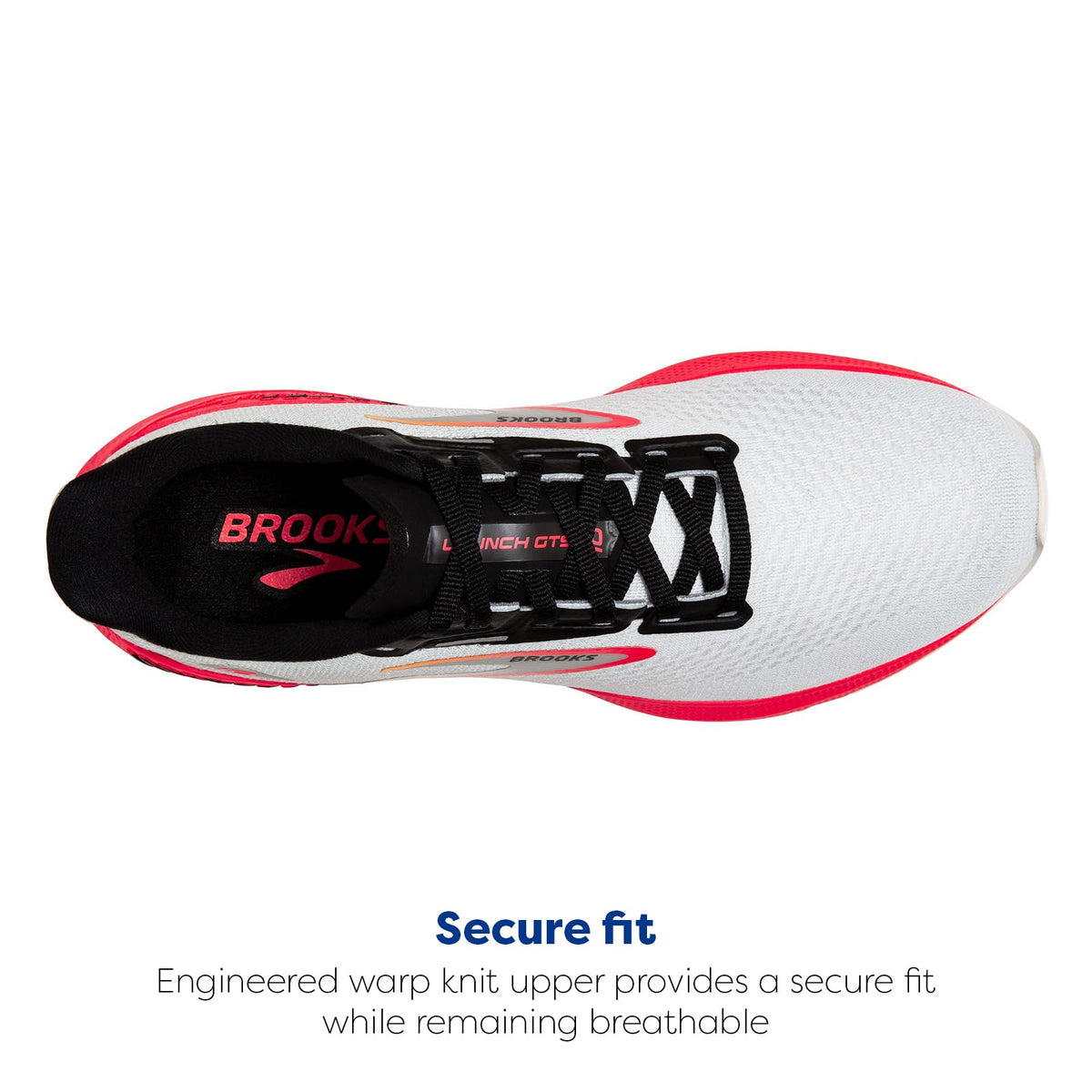 Brooks Women’s Launch GTS 10 Supportive Running Shoe - Blue/Black/Fiery Coral - 12 Medium