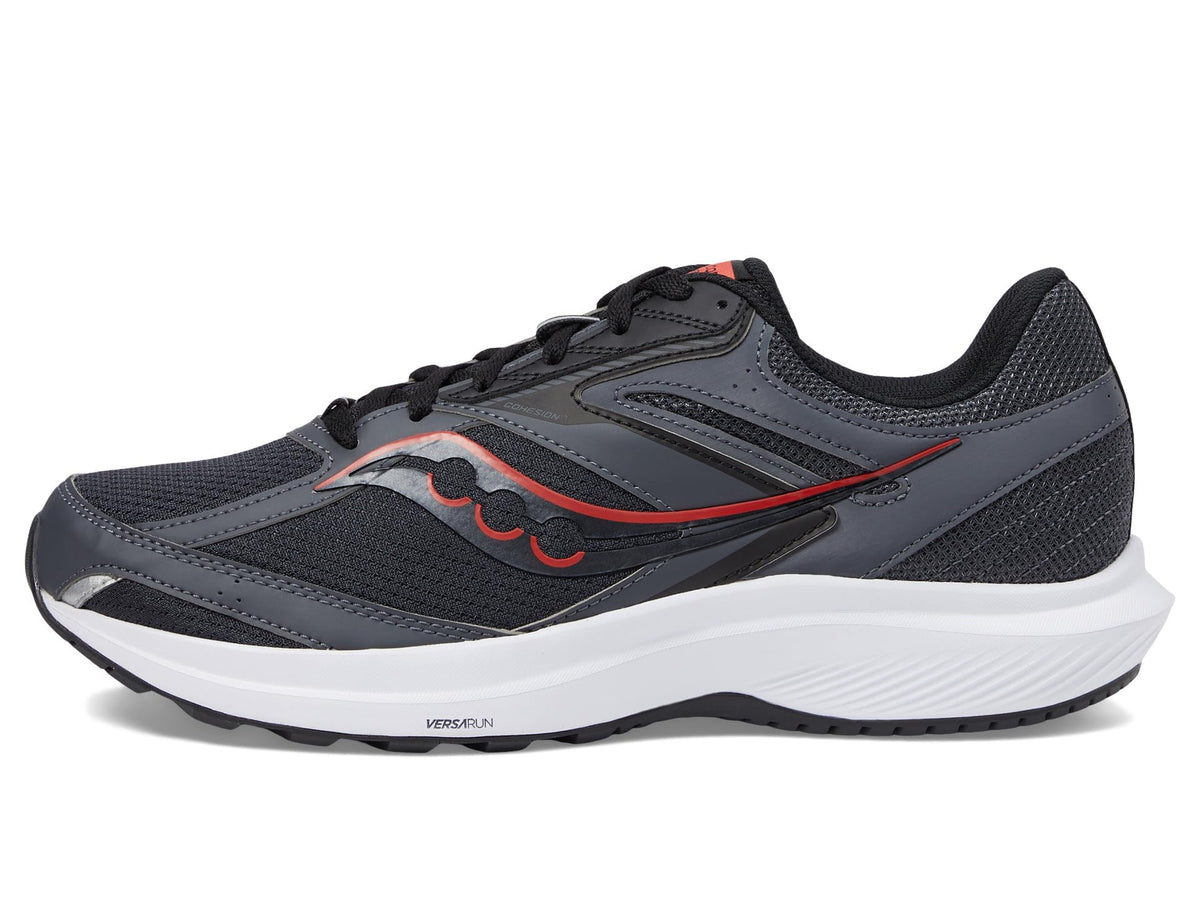 Saucony Men's Cohesion 17 Sneaker, Shadow/Black, 10 Wide