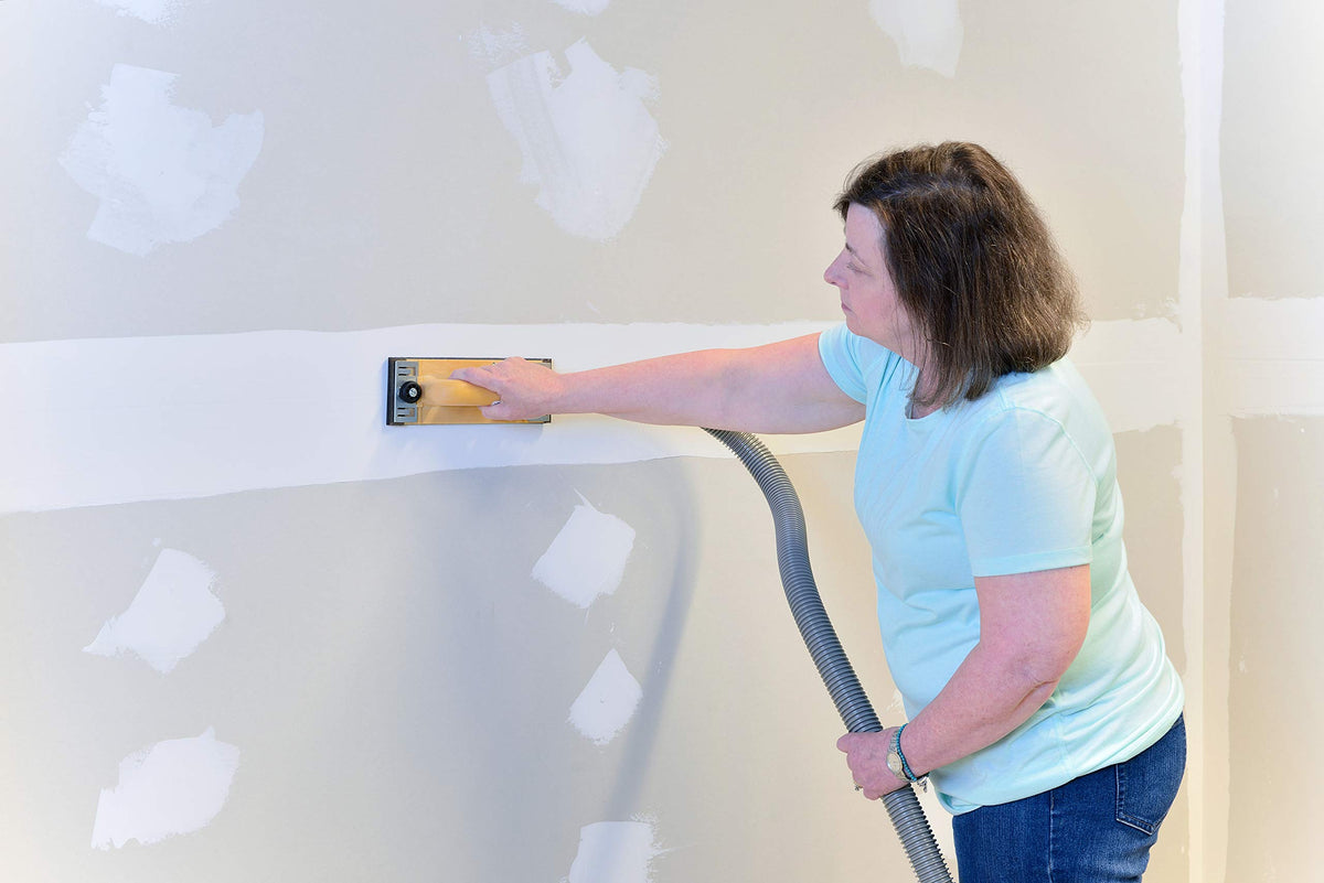 Hyde Tools 09165 Dust-Free Drywall Vacuum Hand Sander with 6-Foot Hose