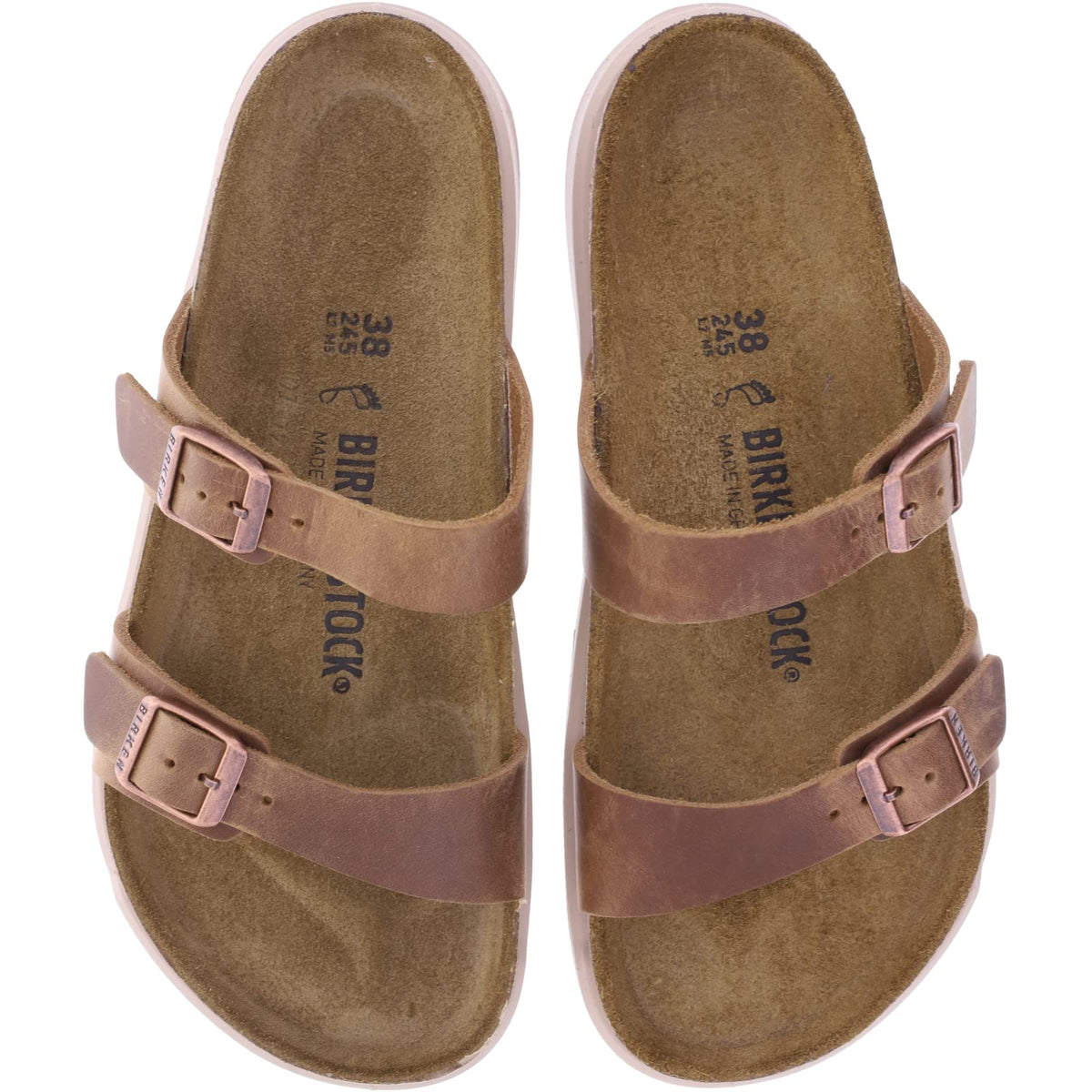 Birkenstock Unisex Sierra CT Waxy Leather Ginger Brown Sandals 7 W / 5 M US