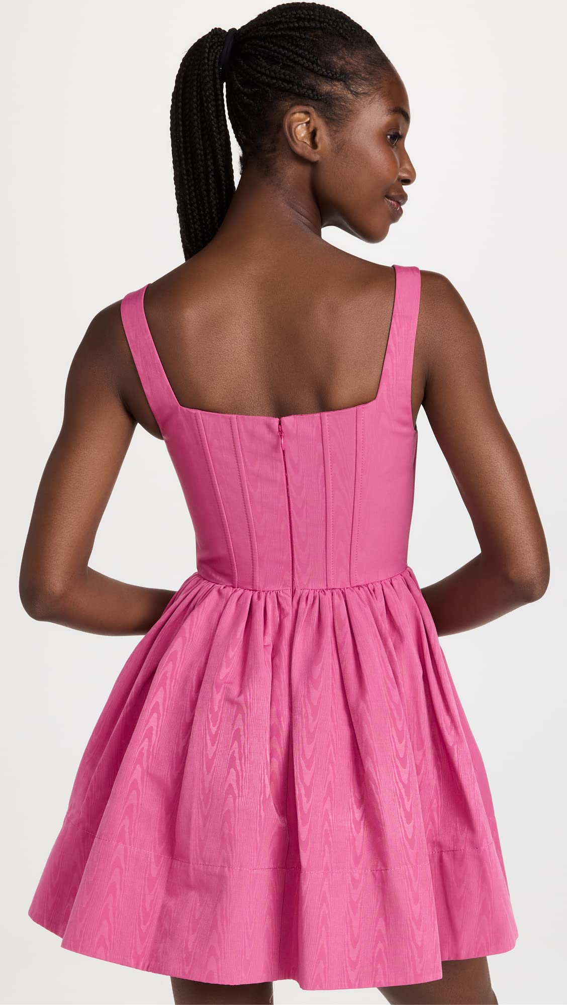 STAUD Women's Landscape Dress, Lollipop, Pink, 6