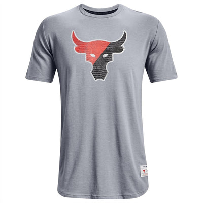 Under Armour Mens UA Project Rock T-Shirt (as1, Alpha, x_l, Regular, Regular, Grey, X-Large)