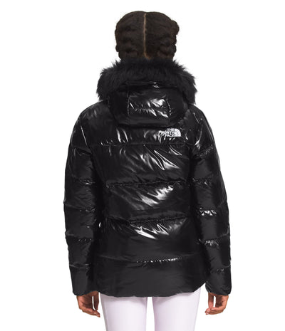 THE NORTH FACE Girls' Printed North Down Fleece-Lined Parka, TNF Black, Large