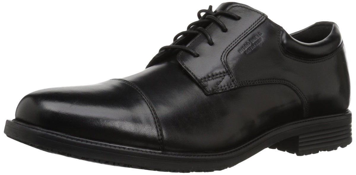 Rockport Men's Essential Details Water Proof Cap Toe Oxford,Black,9.5 M US
