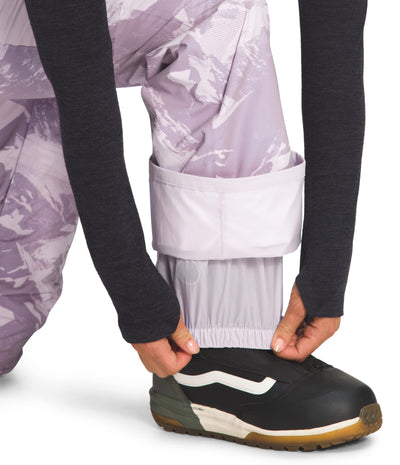 THE NORTH FACE Freedom Bib Lavender Fog Tonal Mountainscape Print MD L