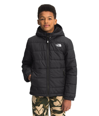 THE NORTH FACE Boys' Reversible Mount Chimbo Full Zip Hooded Jacket, TNF Black, X-Small